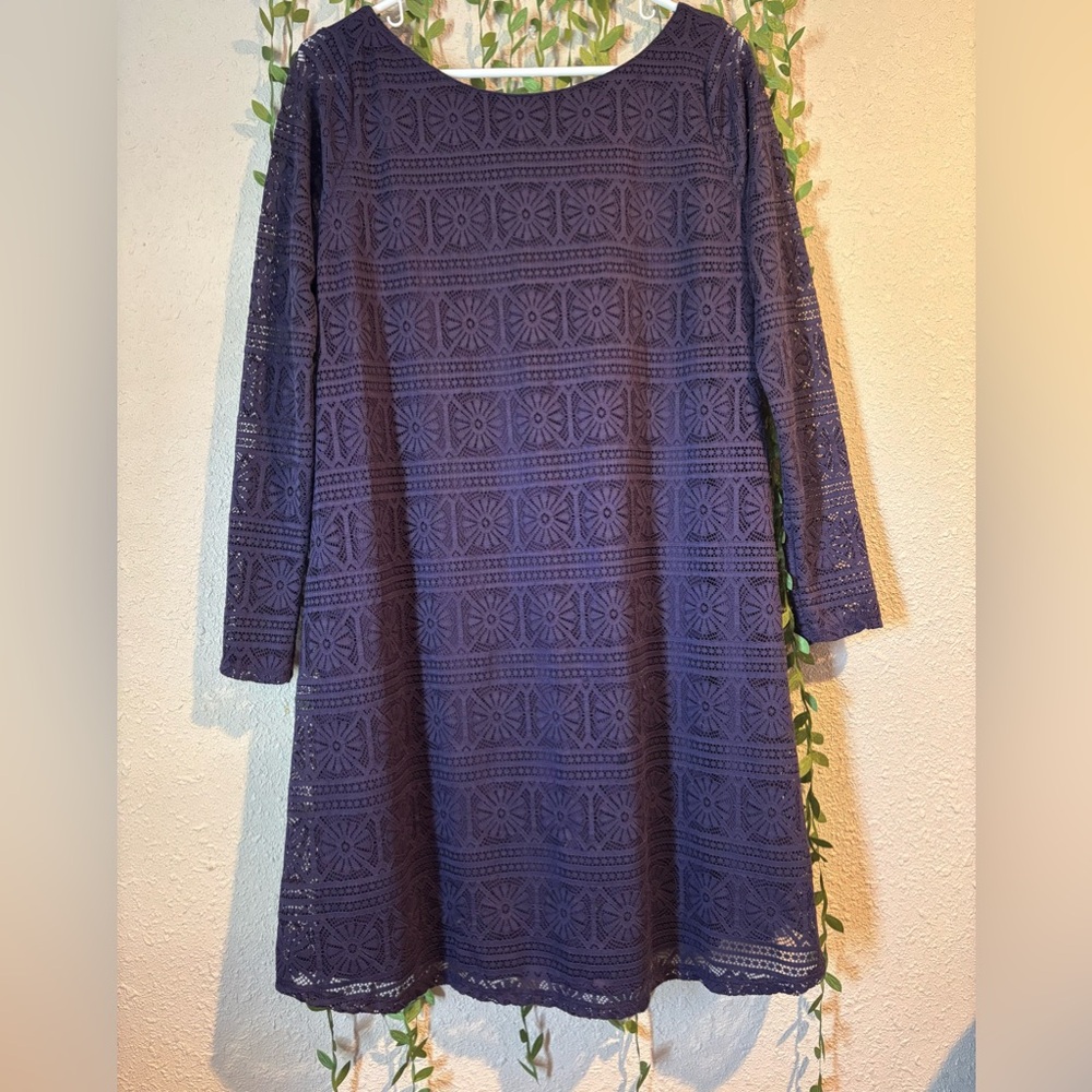 Purple maternity Lace Dress